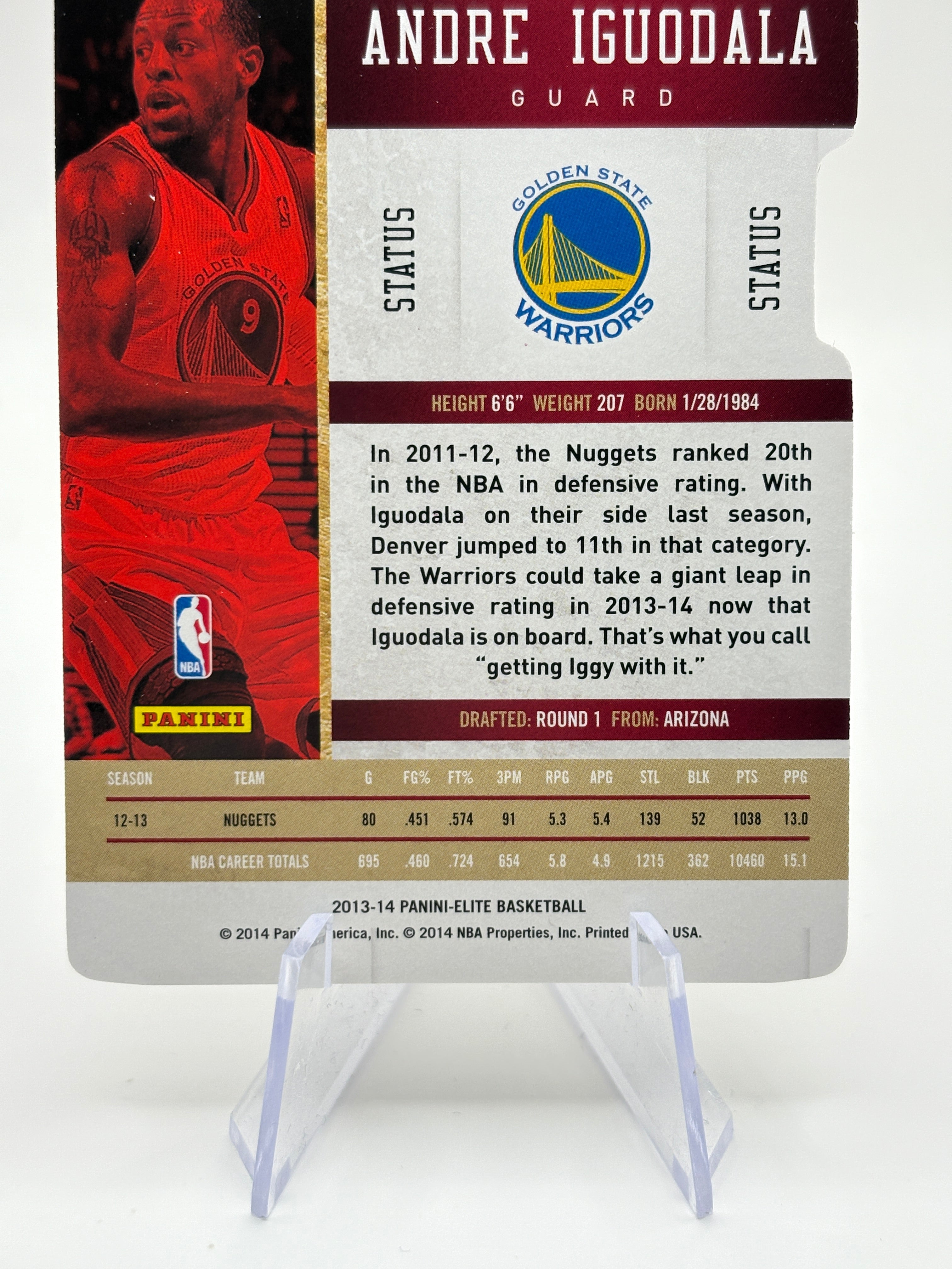 2013-14 Panini Elite Basketball - Andre Iguodala #25 Gold Diecut /24 FRENLY BRICKS - Open 7 Days